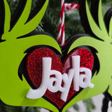 Personalized Grinch Ornament – Custom Whoville Christmas Ornament holiday ornament product view
