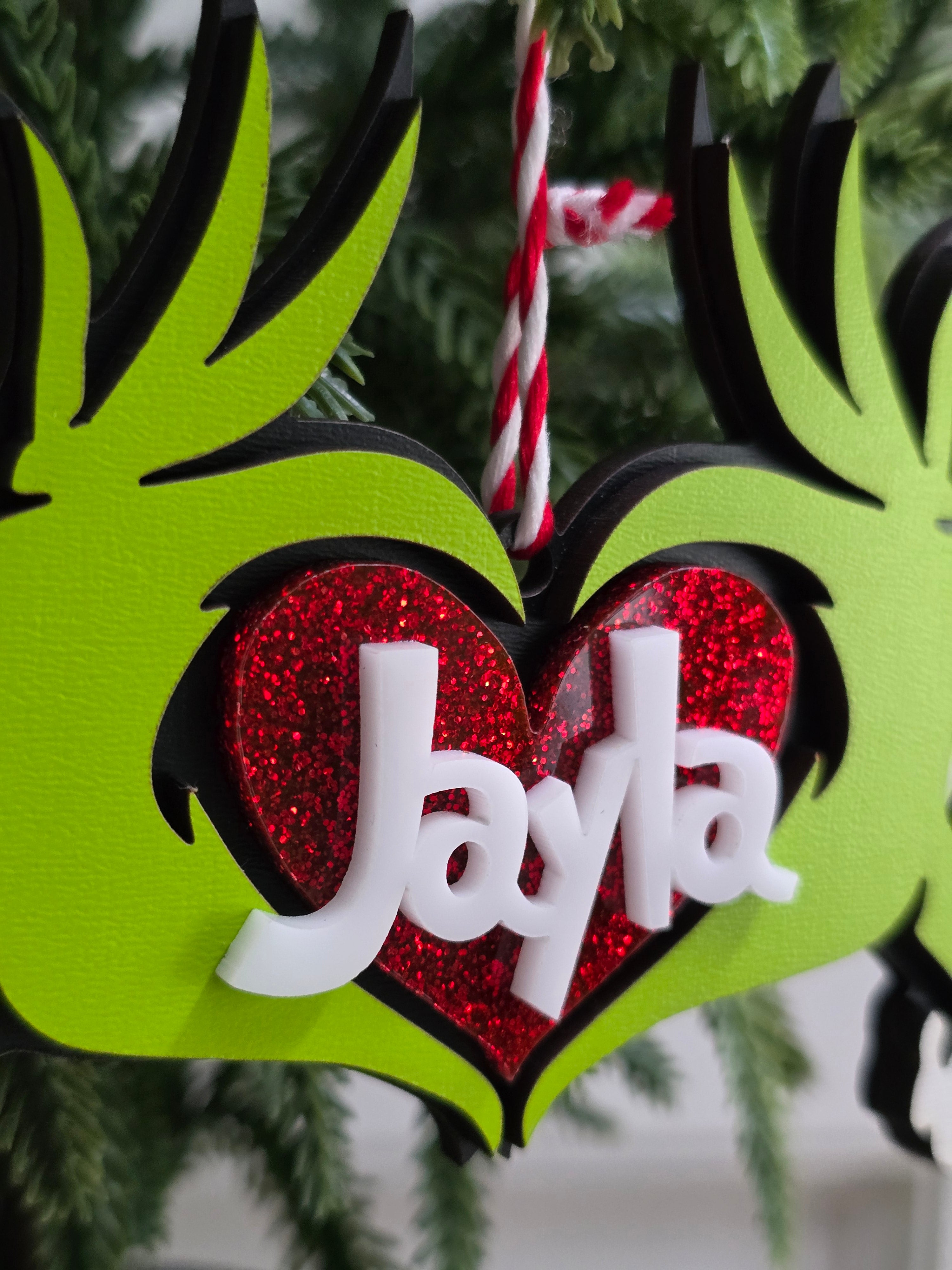 Personalized Grinch Christmas Ornament – Customizable Whoville Holiday Decor for Gifts & Tree Trimming