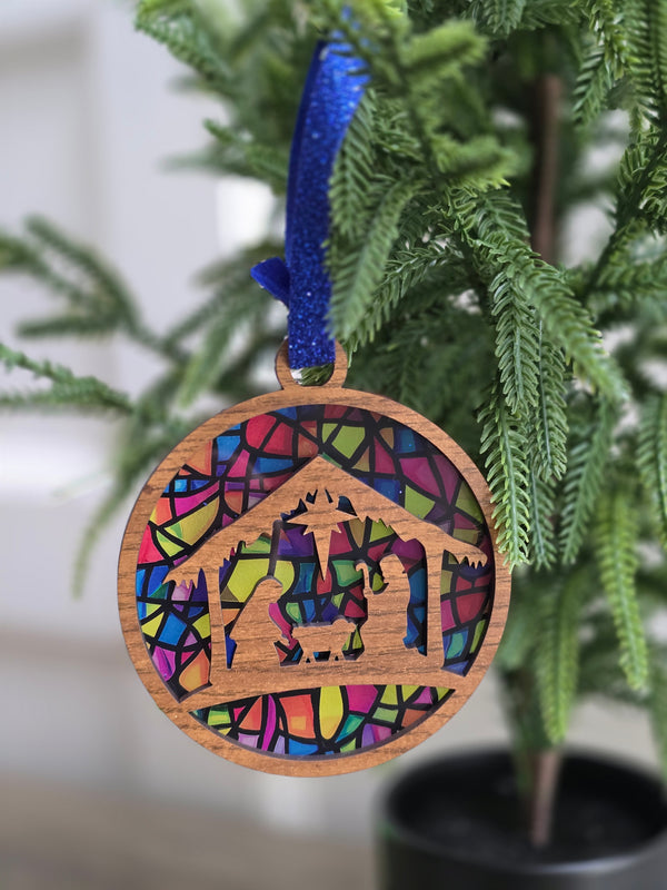 Nativity Ornament_Mary with Manger