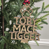 Custom Family Name Ornament – Personalized Holiday Tree Decor layered ornament detail