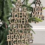 Custom Family Name Ornament – Personalized Holiday Tree Decor personalized name detail