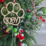 Pet Paw Ornament Personalized Dog & Cat Decor