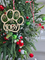 Pet Paw Ornament – Personalized Dog & Cat Christmas Tree Decor