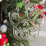 Pet Paw Ornament – Personalized Dog & Cat Christmas Tree Decor holiday ornament product view
