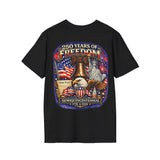250 Years of Freedom T-Shirt – 1776–2026 Patriotic We The People Tee in Dark Heather shirt color