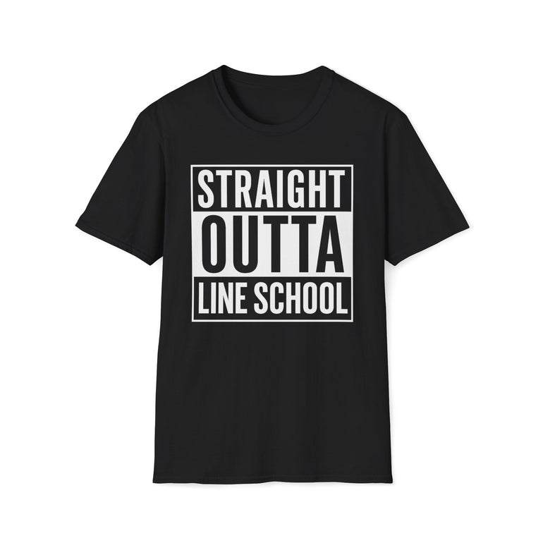Straight Outta Line School Shirt Lineman Gift
