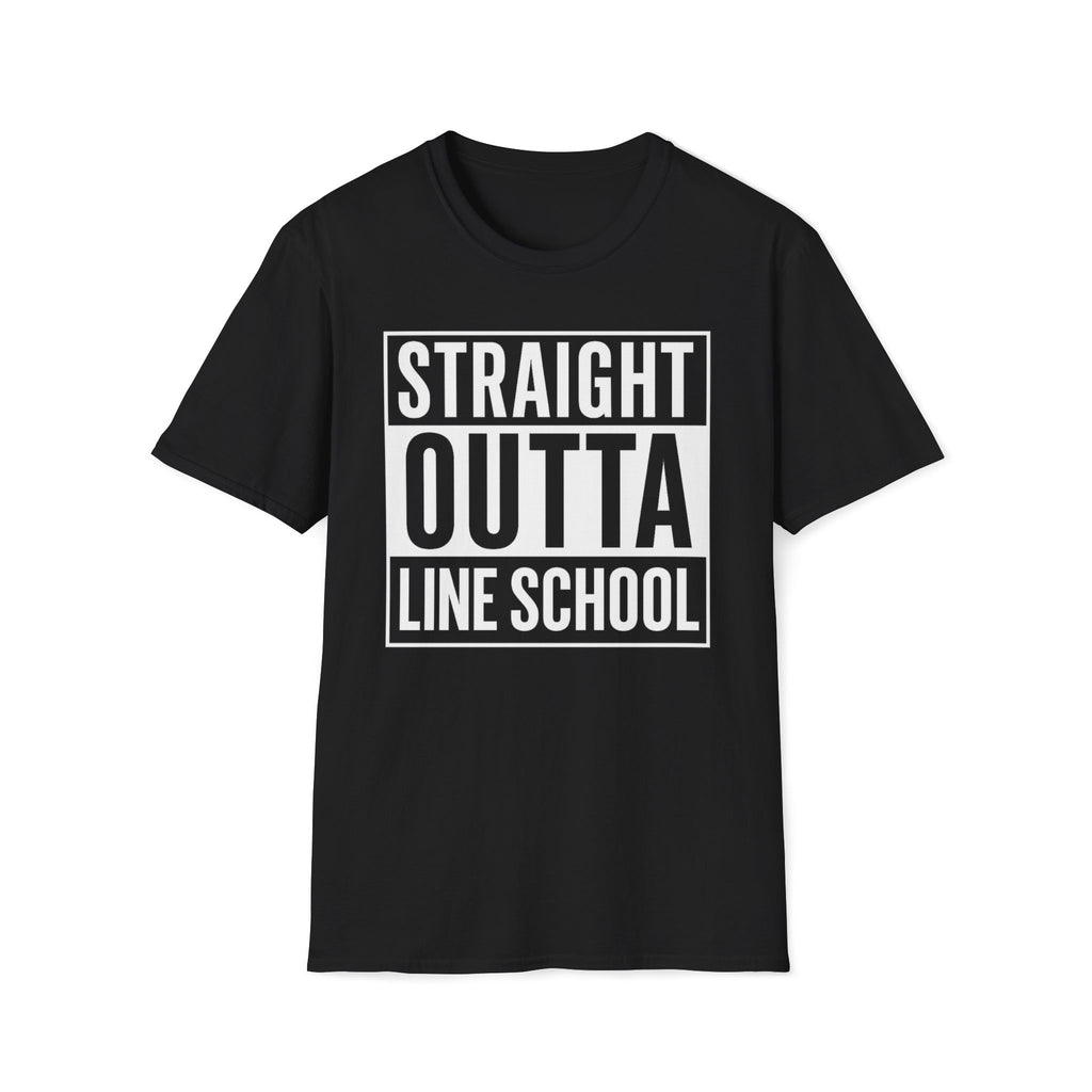 Perfect Lineman Gift-Funny Graduation T-Shirt Straight Outta Line School Tee Casual Unisex Humor Shirt