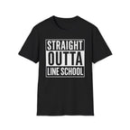 Perfect Lineman Gift-Funny Graduation T-Shirt Straight Outta Line School Tee Casual Unisex Humor Shirt