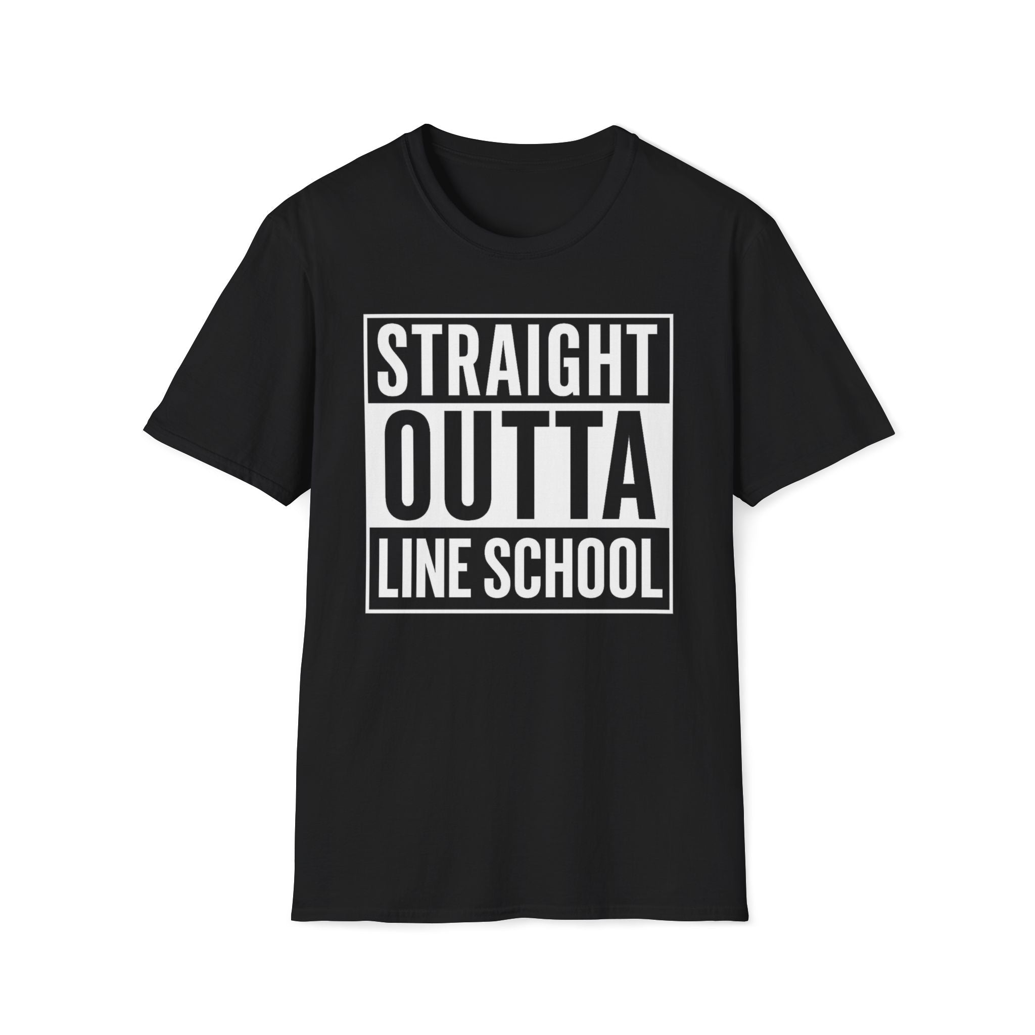 Perfect Lineman Gift-Funny Graduation T-Shirt Straight Outta Line School Tee Casual Unisex Humor Shirt