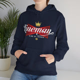 Lineman King of Trades Hoodie in Military Green shirt color