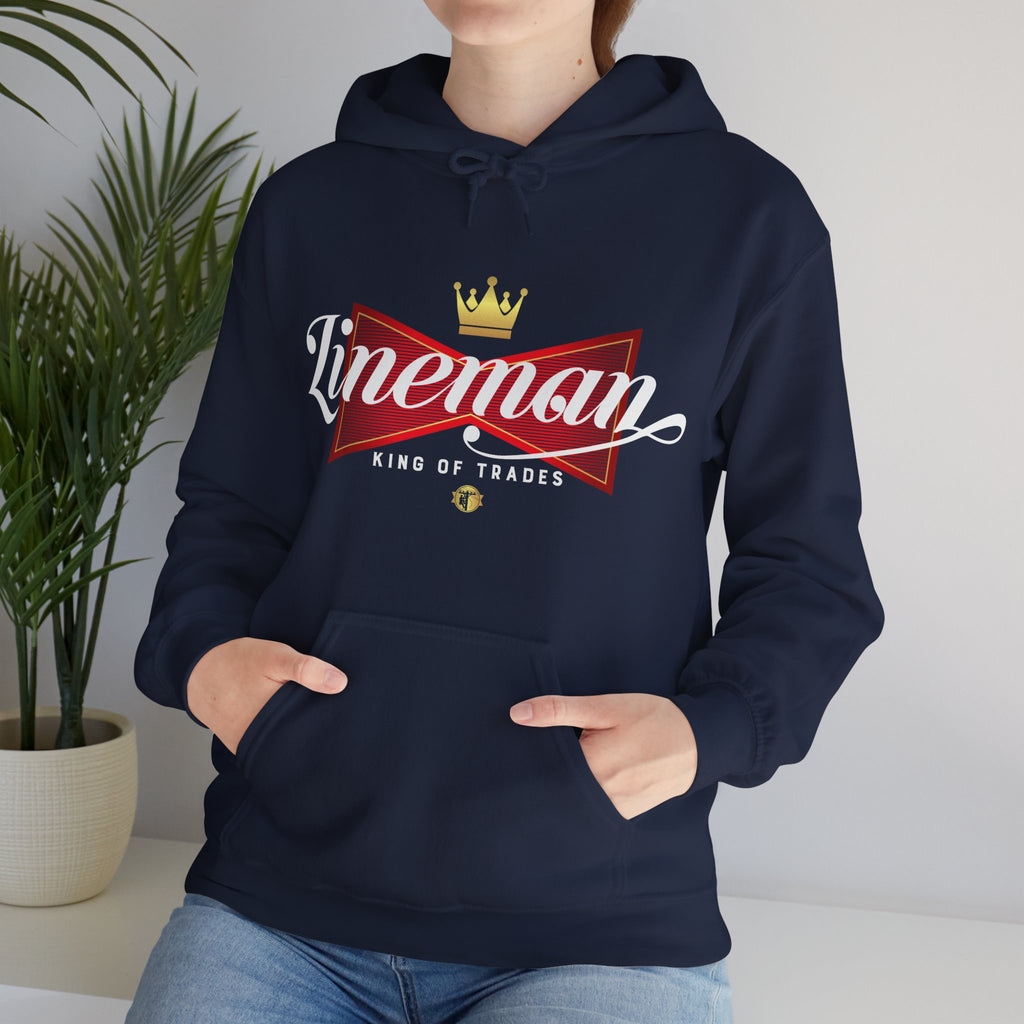 Lineman Hoodie - King of Trades Sweatshirt for Electricians, Gift for Father's Day, Workwear, Casual Apparel, Cozy Style