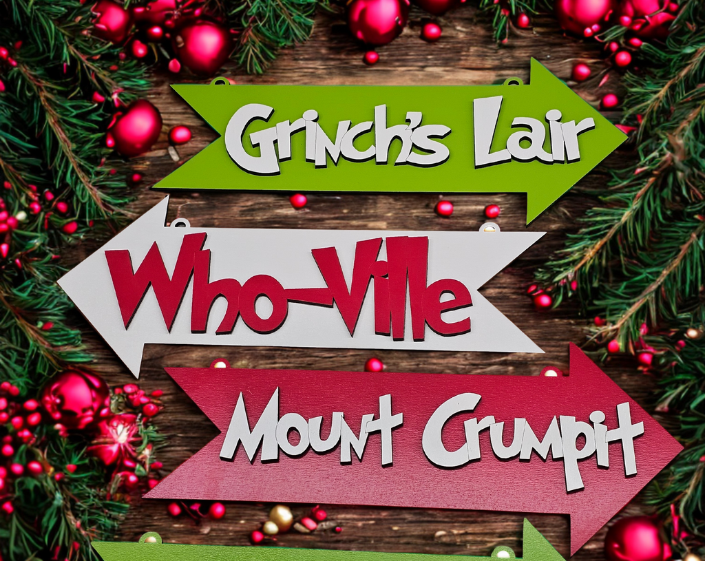 Whoville Christmas Sign Custom Grinch Holiday Decor