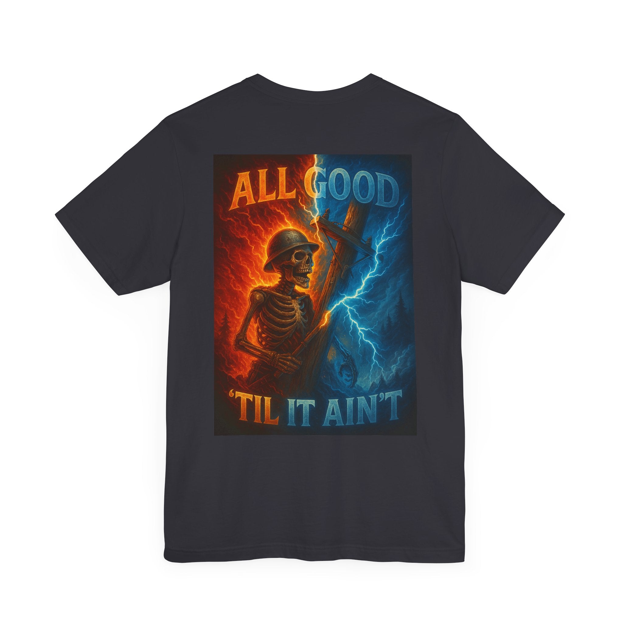 Vibrant Lineman Graphic Tee in Navy shirt color
