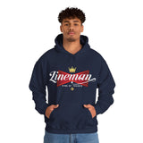 Lineman King of Trades Hoodie in Black shirt color