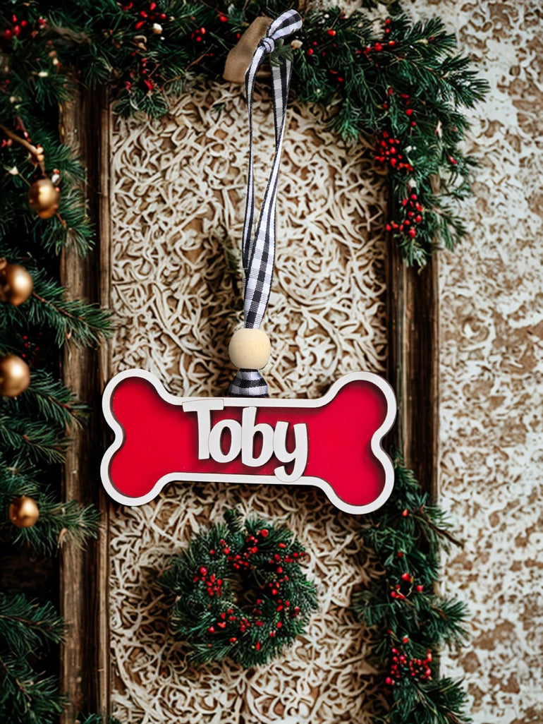Personalized Pet Christmas Ornament for Cats or Dogs Christmas tree decor view