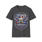 America 250 Shirt – Patriotic Eagle USA Flag Tee in White shirt color