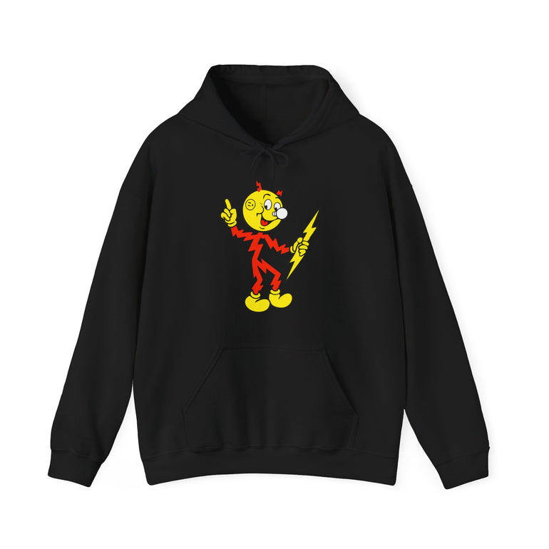 Black Reddy Kilowatt hoodie front view