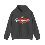 Lineman King of Trades Hoodie in Black shirt color
