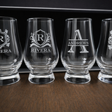 Personalized Whiskey Glasses Engraved Glencairn Set