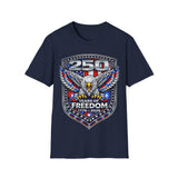 America 250 Shirt – Patriotic Eagle USA Flag Tee in Military Green shirt color