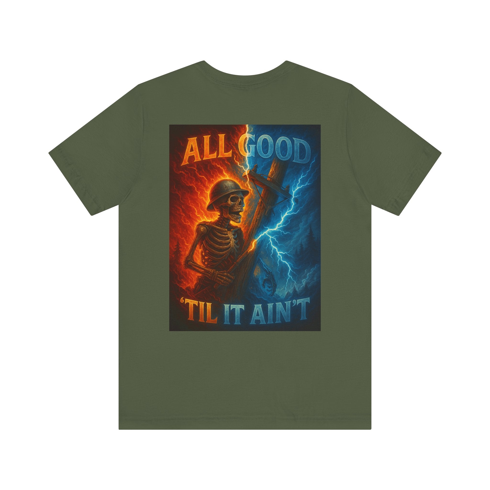 Vibrant Lineman Graphic Tee in True Royal shirt color