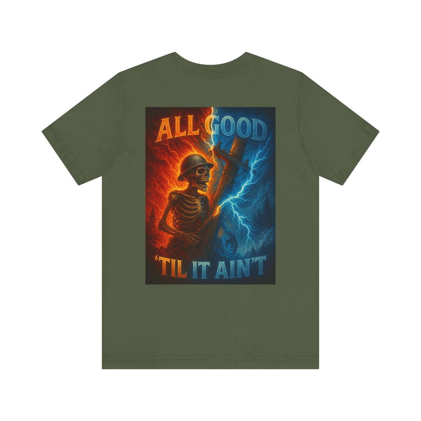 Vibrant Lineman Graphic Tee, Unisex T-Shirt, Casual Wear, Unique Gift Idea for Father's Day, Birthdays', or Retirement's