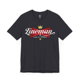 Lineman King of Trades Tee in Dark Grey shirt color