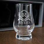 Personalized Whiskey Glass Set – Engraved Glencairn Style Glasses barware product view