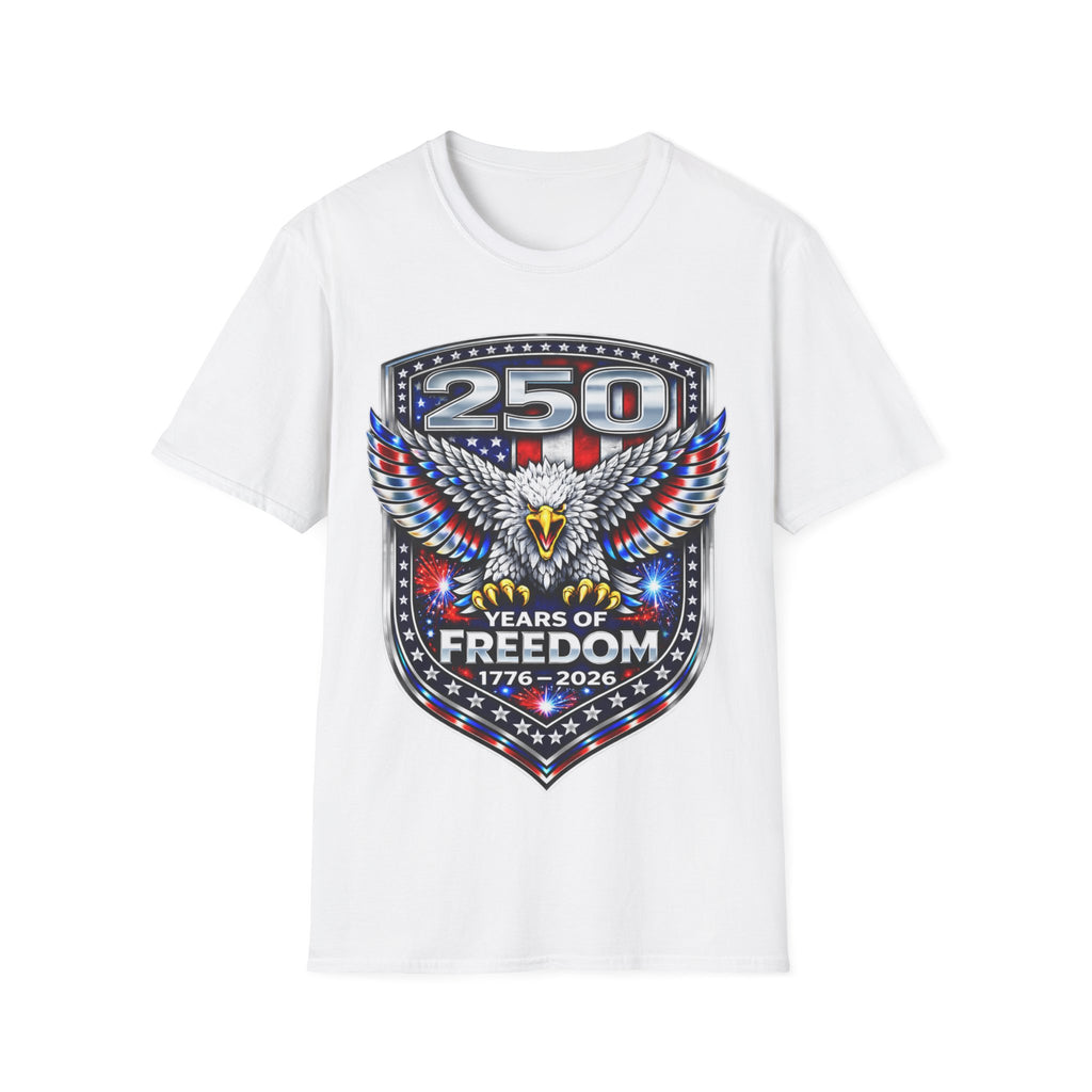 America 250 Shirt – Patriotic Eagle USA Flag Tee in Navy shirt color