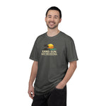 Funny Raccoon Beach Vacation Shirt – Sand Sun Bad Decisions Tee in Blue Jean shirt color