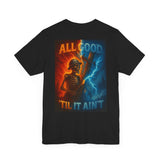 Vibrant Lineman Graphic Tee in Dark Grey shirt color