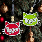 Personalized Pet Christmas Ornament for Cats or Dogs holiday ornament product view
