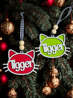Personalized pet Christmas ornament for cats or dogs, Festive decor, animal lover gift