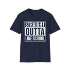 Perfect Lineman Gift-Funny Graduation T-Shirt Straight Outta Line School Tee Casual Unisex Humor Shirt