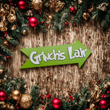 Customizable Whoville Christmas Sign - Grinch's Lair, Mount Crumpit, Who-Ville personalized name detail