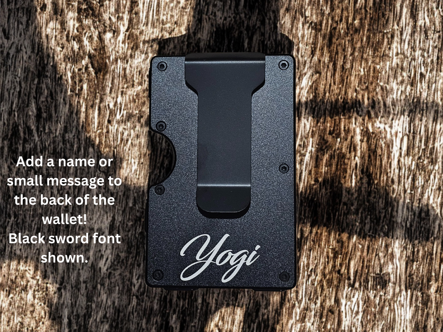 Personalized Lineman Gift, Slim Minimalist Wallet & Money Clip