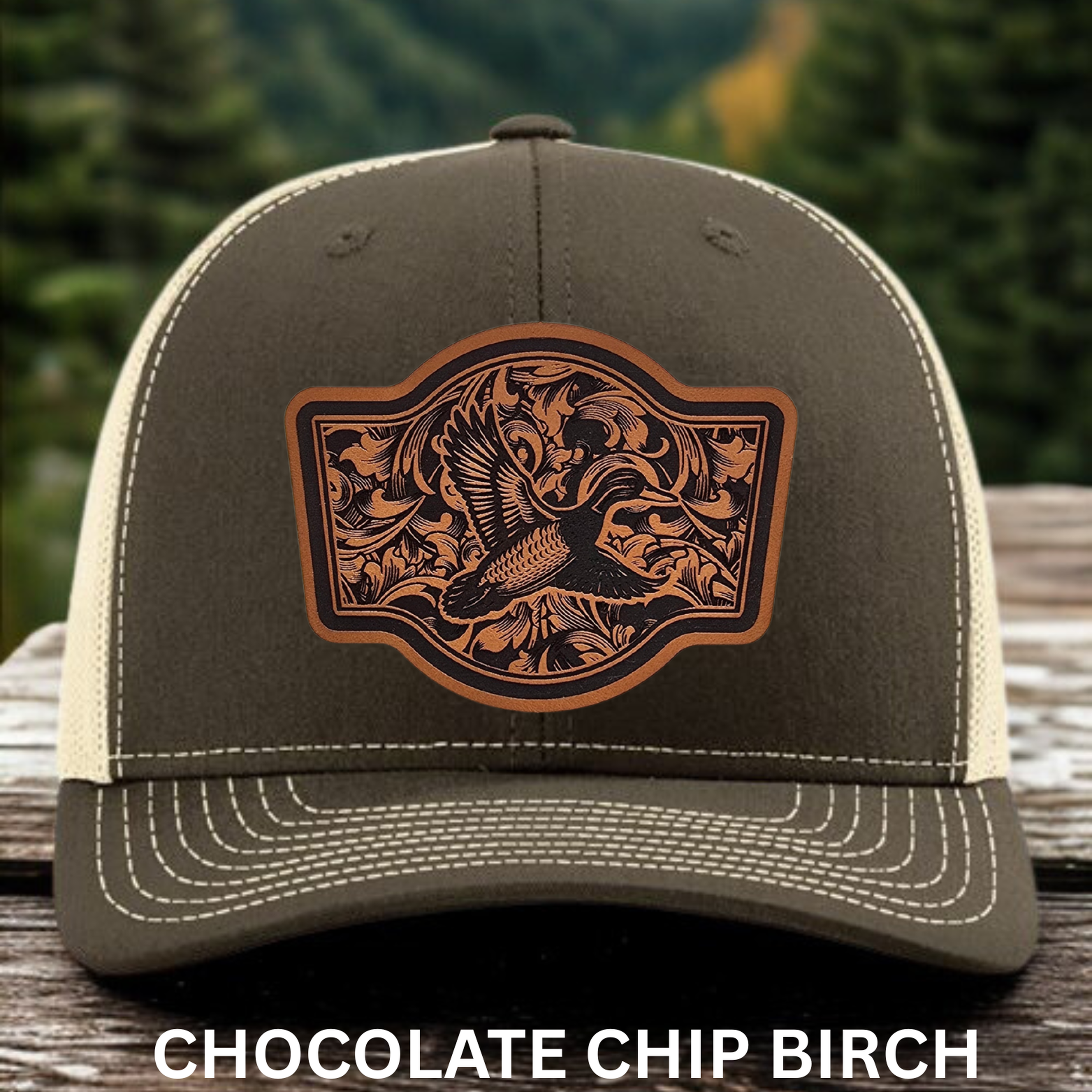 Hunting Patch Hat – Buck, Turkey, Elk & Pheasant Designs in Buck shirt color