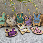 Personalized Easter Basket Tag - Handcrafted Bunny Design for Kids' Baskets, Unique Holiday Gift & Keepsake holiday ornament