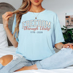 America 250 Freedom Shirt – 1776 2026 Patriotic Comfort Colors Tee in Pepper shirt color