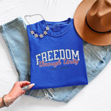 America 250 Freedom Shirt – 1776 2026 Patriotic Comfort Colors Tee in White shirt color