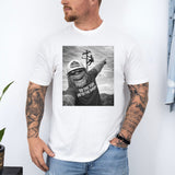 Funny Lineman Shirt - Sasquatch Selfie Tee for Lineworkers in Military Green shirt color
