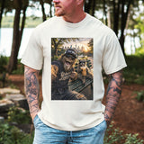 Funny Raccoon Bigfoot Shirt in Ivory shirt color