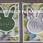 Personalized Easter Basket Tag - Handcrafted Bunny Design for Kids' Baskets, Unique Holiday Gift & Keepsake layered ornament