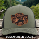 Hunting Patch Hat – Buck, Turkey, Elk & Pheasant Designs in Buck shirt color