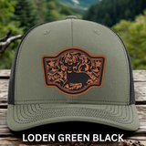 Hunting Patch Hat – Buck, Turkey, Elk & Pheasant Designs in Buck shirt color