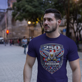 America 250 Shirt – Patriotic Eagle USA Flag Tee in White shirt color