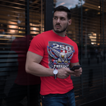 America 250 Shirt – Patriotic Eagle USA Flag Tee in Royal shirt color