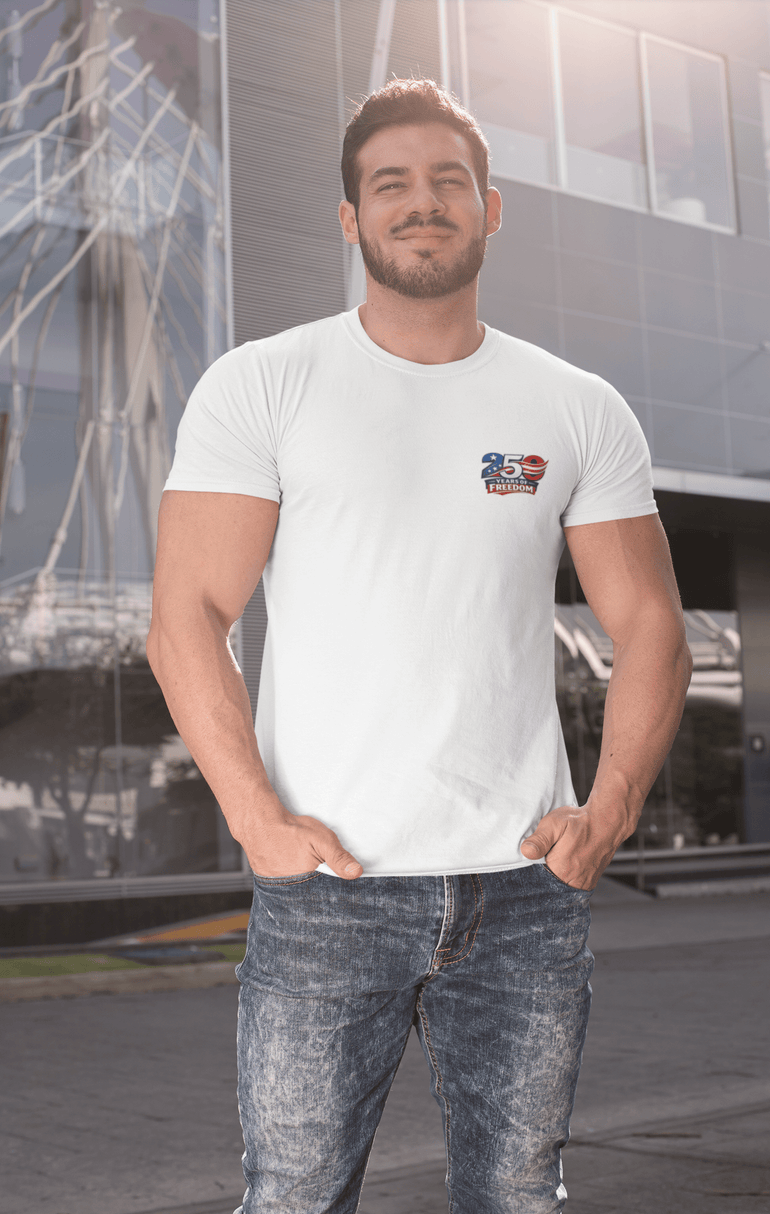 250 Years of Freedom T-Shirt – 1776–2026 Patriotic We The People Tee in White shirt color