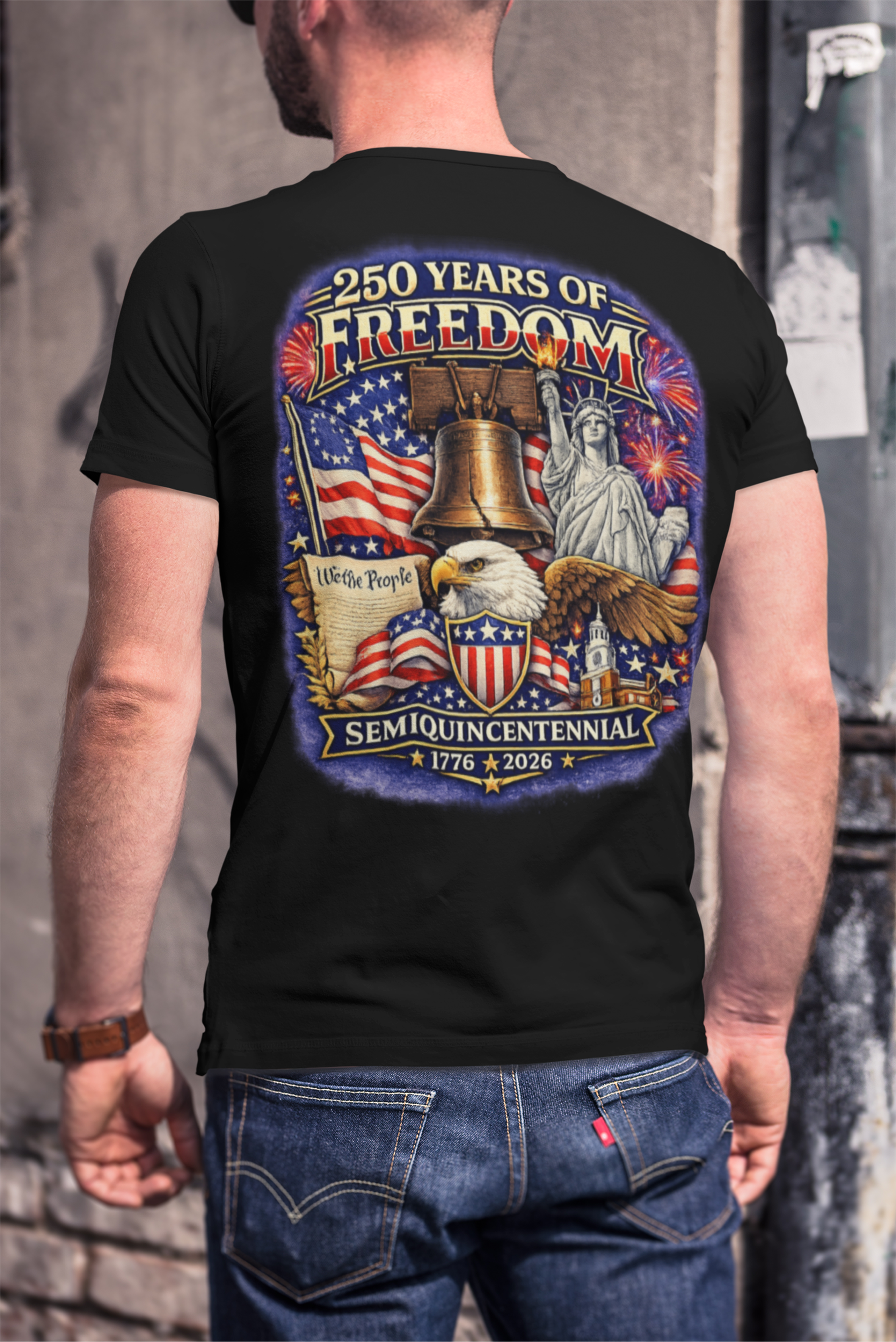 250 Years of Freedom T-Shirt, Semiquincentennial 1776-2026 Patriotic Shirt , We The People American Independence Tee