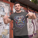 America 250 Shirt – Patriotic Eagle USA Flag Tee in Red shirt color
